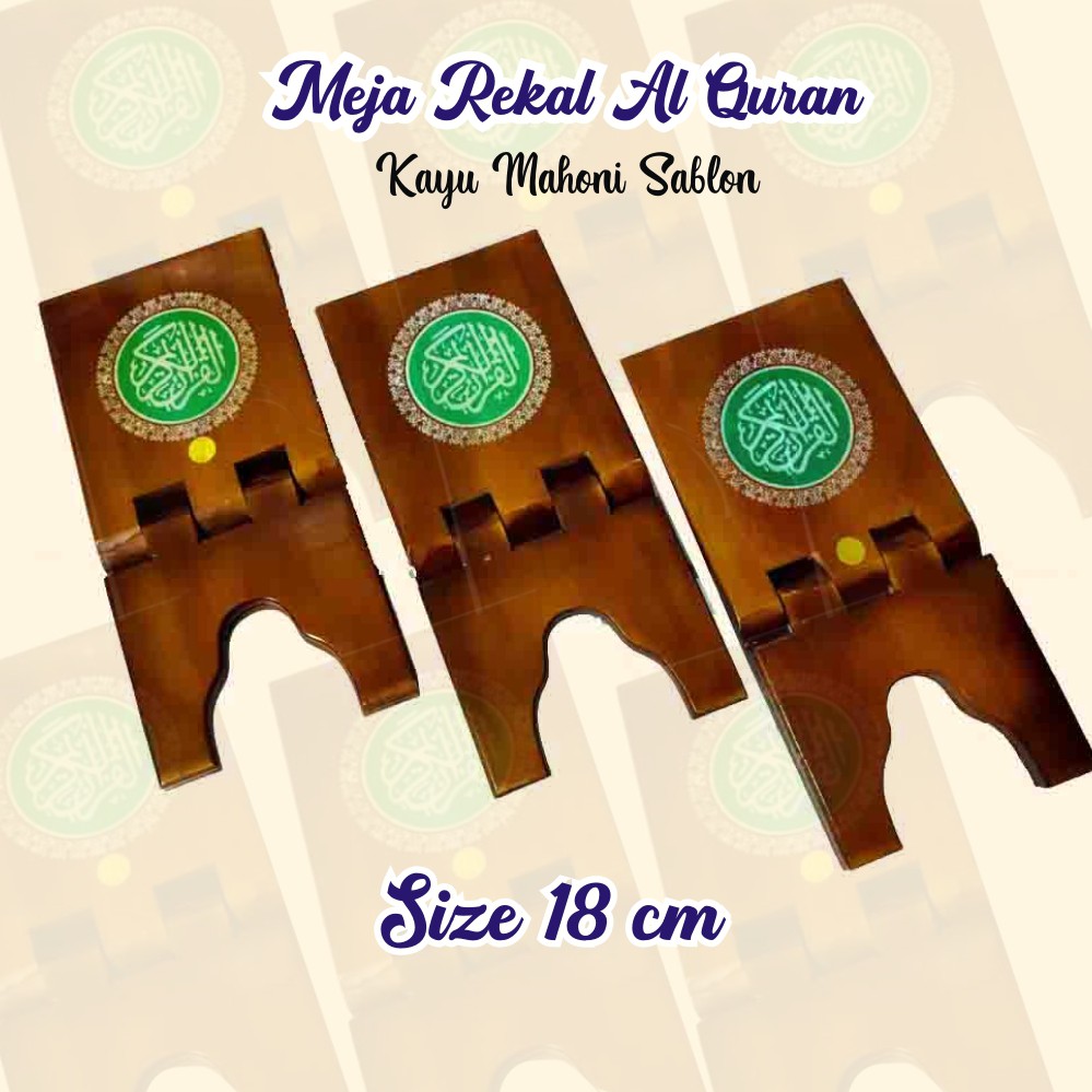 Rekal,Meja,tatakan,Dudukan Alquran Termurah (Sablon) Size 18