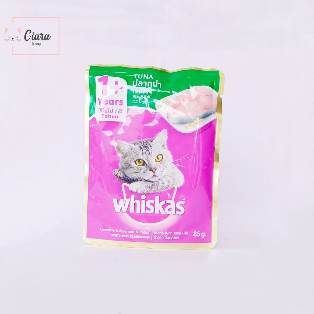 WHISKAS POUCH ADULT - RASA TUNA - 80 GR