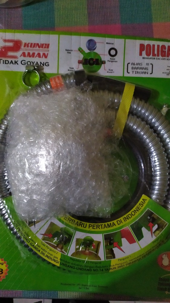 Selang Gas Anti Tikus Dan Anti Bocor 2 Kunci Poligas