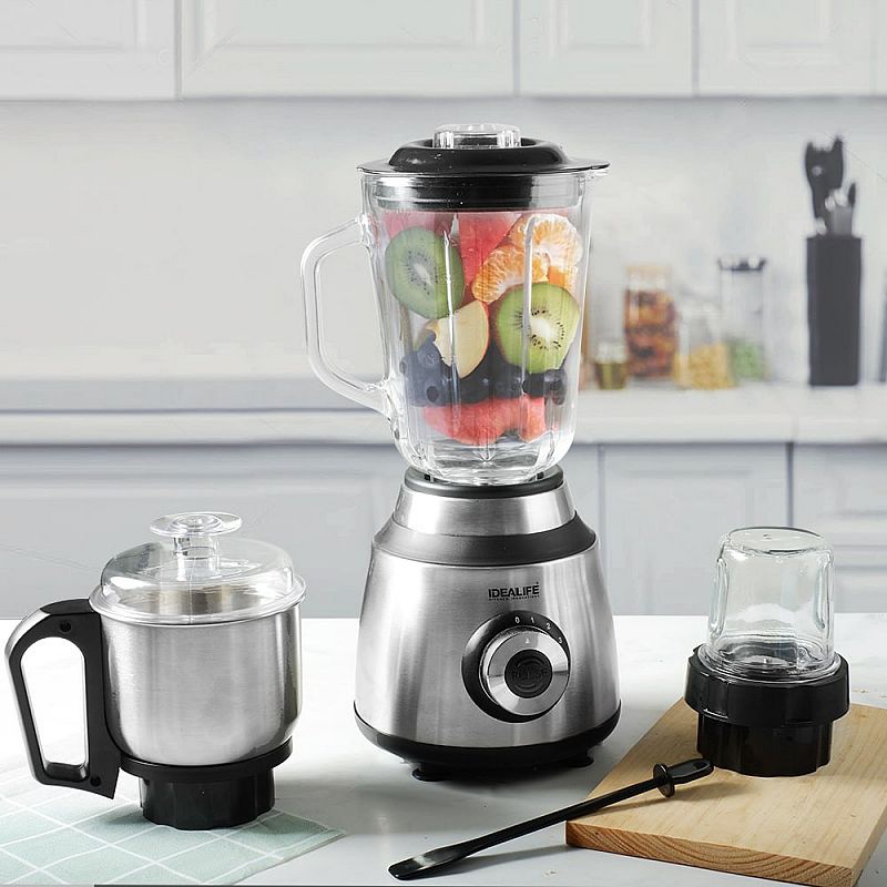 IDEALIFE Blender Set 3 Tabung IL-220A / Blender Bahan Makanan Buah Sayur Daging Kopi