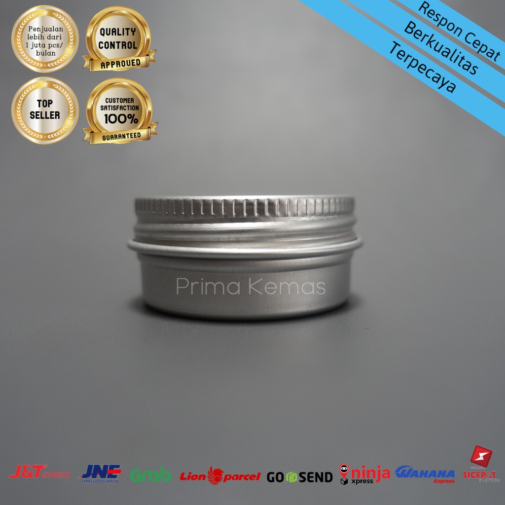 Pot Pomade - pot jar - kemasan kosmetik - pot jar aluminium 15 gr T