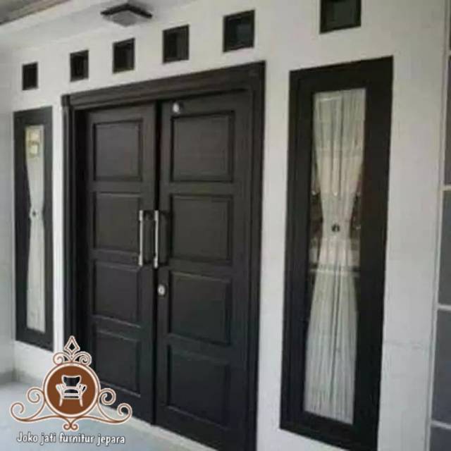 Set pintu kusen jendela minimalis kayu jati