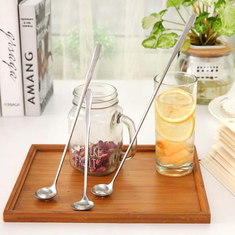 NICKOLAS1 Sendok Pengaduk Gagang Panjang Peralatan Makan Pencampur Sendok Garpu Bartender Alat
