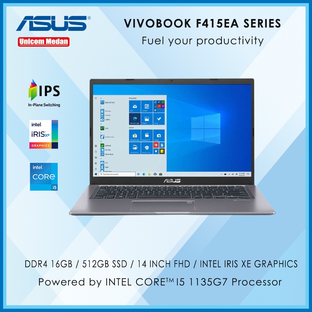 LAPTOP ASUS VIVOBOOK INTEL CORE I5 1135G7/DDR4 16GB RAM/ 512GB SSD /14&quot;