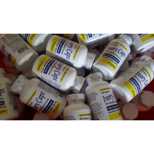Vitamin Pencerah Pemutih Kulit Import USA Ivory Caps Glutathione Complex 1500mg Whitening