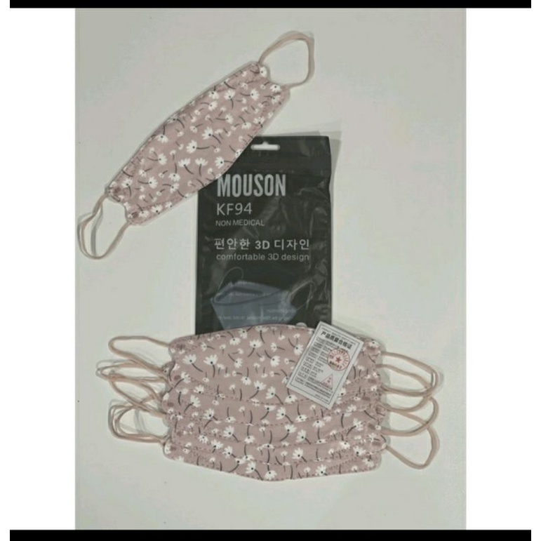 Masker Mouson motif bunga