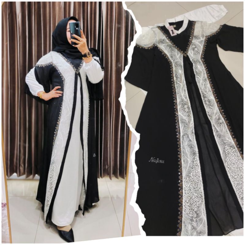 [Tanpa Hijab].Gamis Nazwa Abaya New