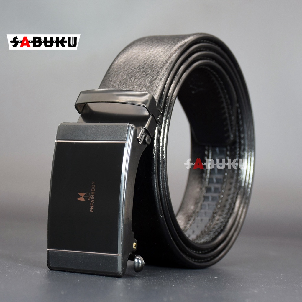 Ikat Pinggang Pria Model Rell Otomatis Gesper Cowok Sabuk Kulit Men Belt-059
