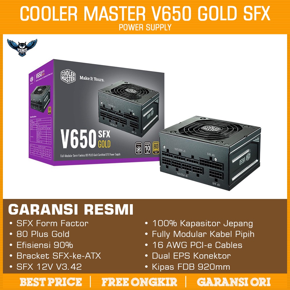 PSU Cooler Master V650 SFX Gold | Power Supply 650W Modular 80+ Gold