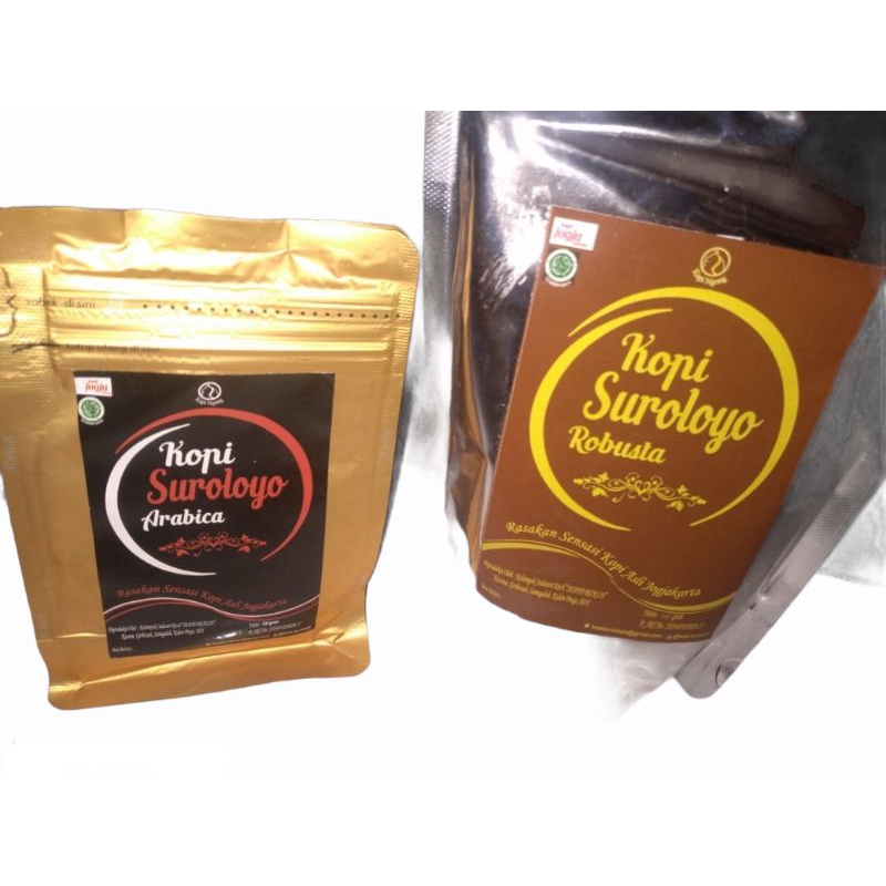 

Kopi Suroloyo Robista dan Arabica dan biji robusta