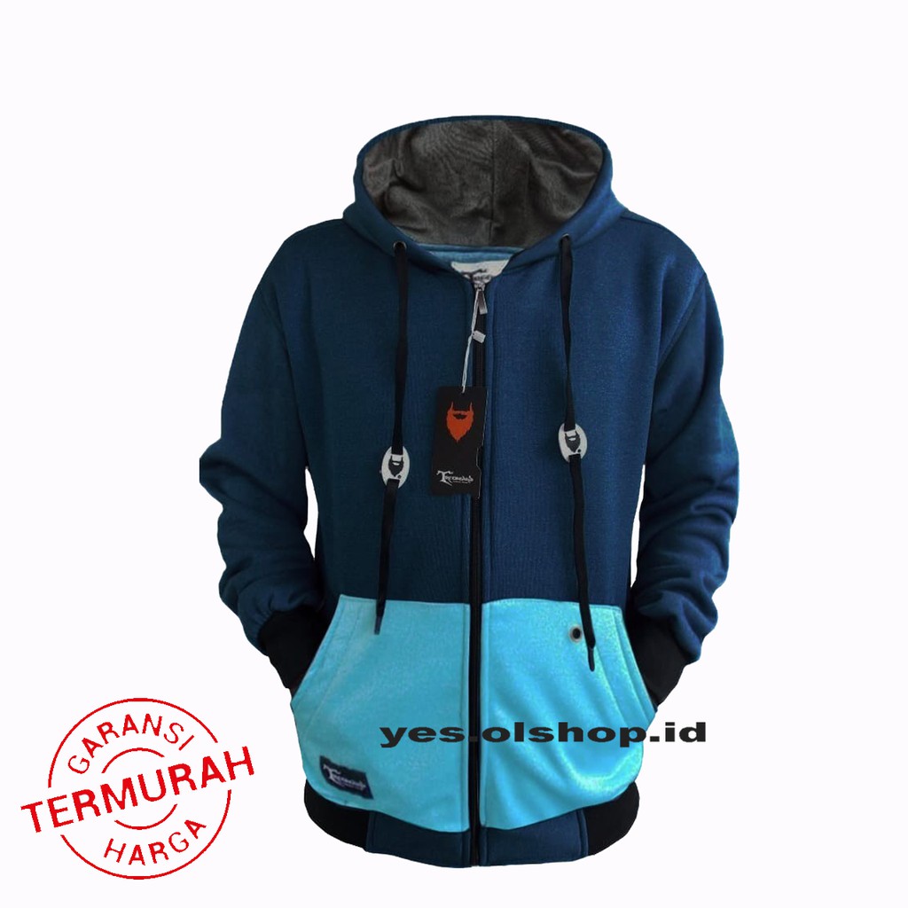 TERLARIS!! SWEATER ZIPPER HOODIE ORIGINAL TREEBEARD FREE GELANG