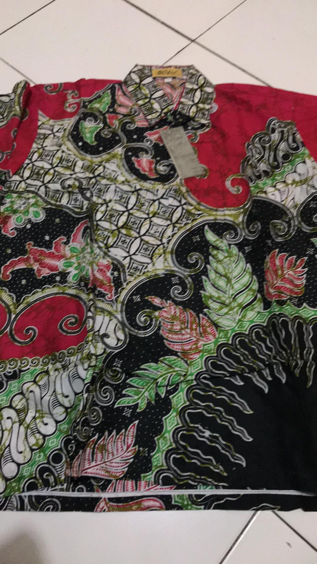 Kemeja Batik Pria Semi Tulis M.l.xl.xxl Merah Abu Biru Hitam Wayang Arjuna