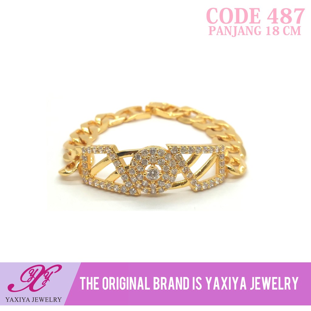 

Gelang Lapis emas permata Perhiasan imitasi Gold18k Yaxiya Jewelry 487