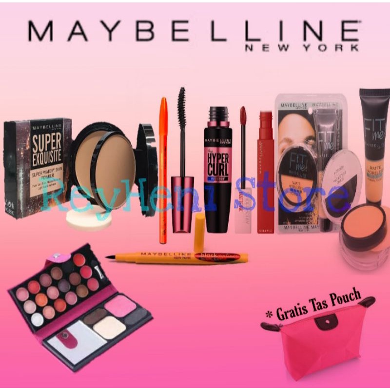 Maybelline - Paket Make Up Lengkap - Paket Kosmetik Lengkap - Paket Kecantikan Lengkap Murah - Kosme