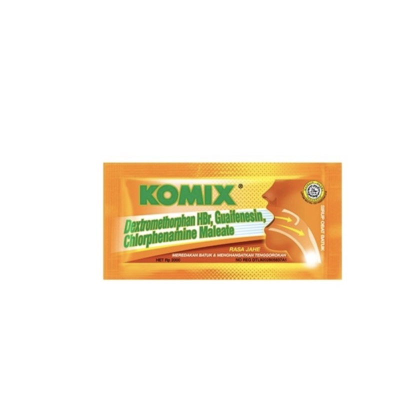 Komix sachet 7 ml jeruk nipis | peppermint | jahe