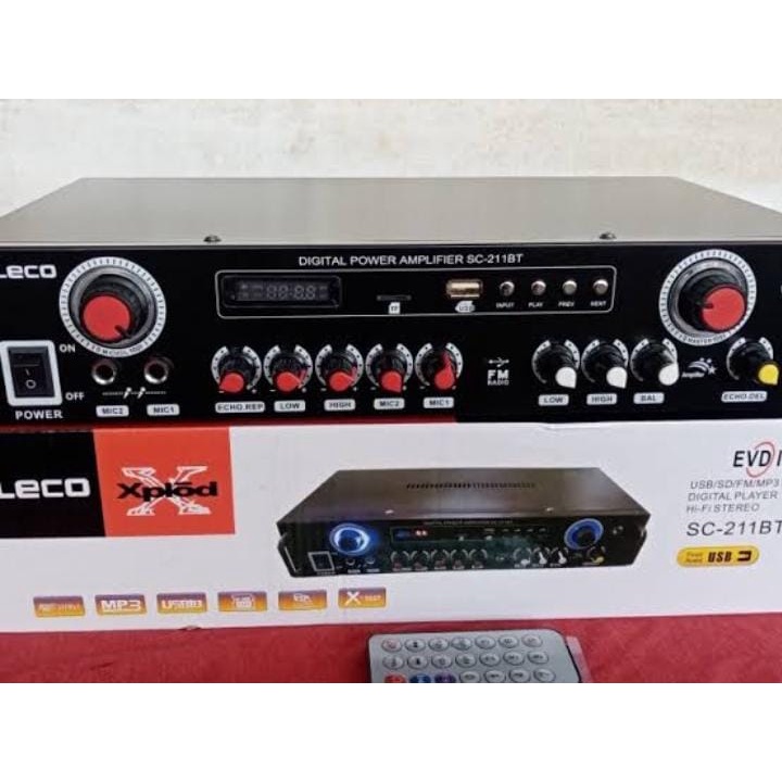 Power Amplifier Bluetooth Karaoke  Fleco SC-211BT