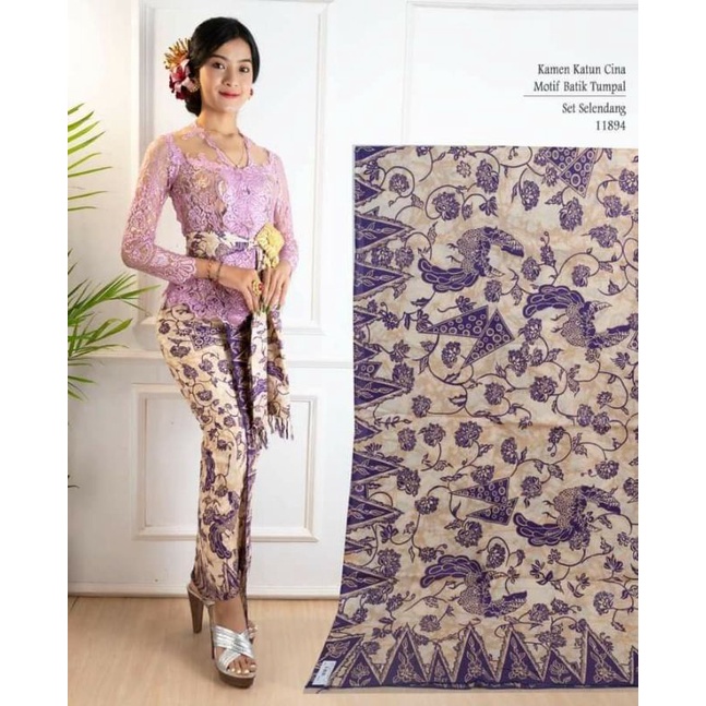 KAMEN BALI BATIK LEMBARAN + SELENDANG