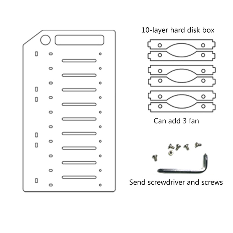 Zzz Rak Penyimpanan Hardisk Hdd Ssd 3.5 &quot;Diy Bahan Akrilik Dengan Kipas Pendingin