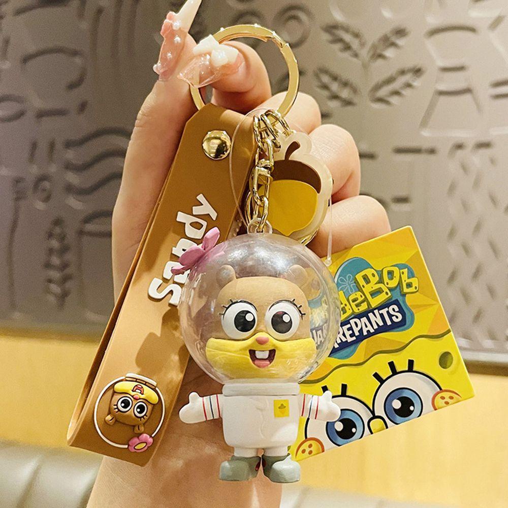 [Elegan] Kartun Gantungan Kunci Perempuan Kunci Gesper Krabs Bos Patrick Star Hadiah Ransel Liontin Squidward Key Lanyard