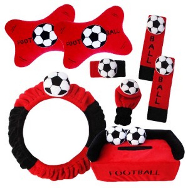 Bantal Mobil 6 in 1 Extra Premium Football Merah