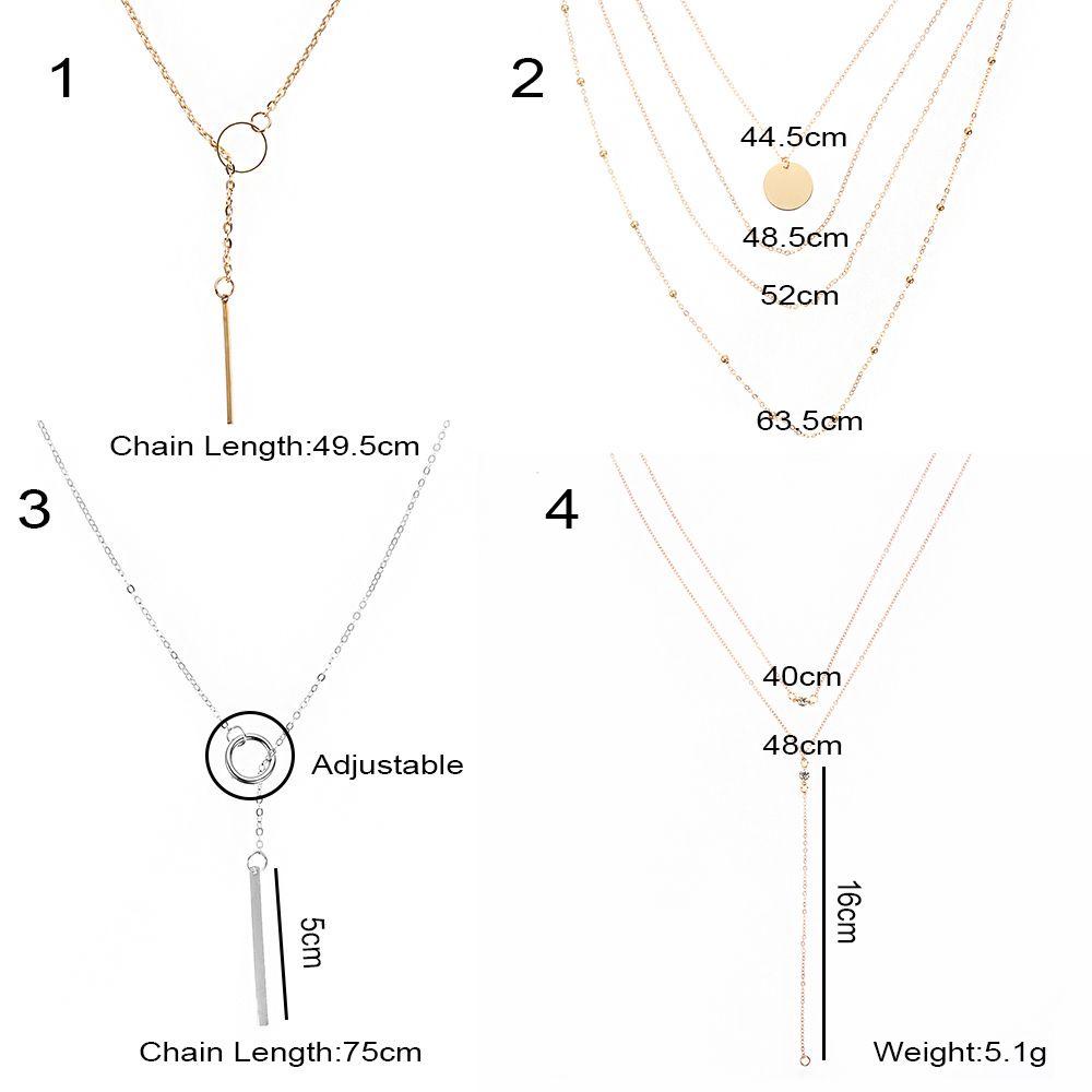 Preva Multi Layer Kalung Baru Wanita Hadiah Trendi Geometris Liontin Fashion Paduan Tembaga Boho Choker