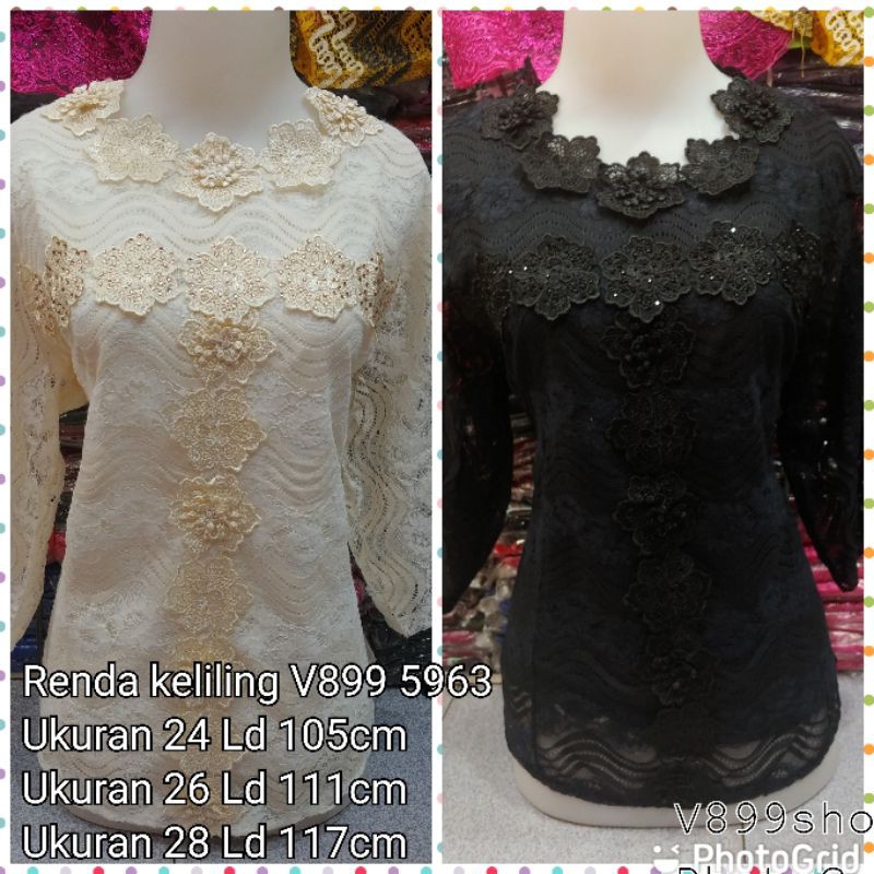 Renda keliling Bunga timbul