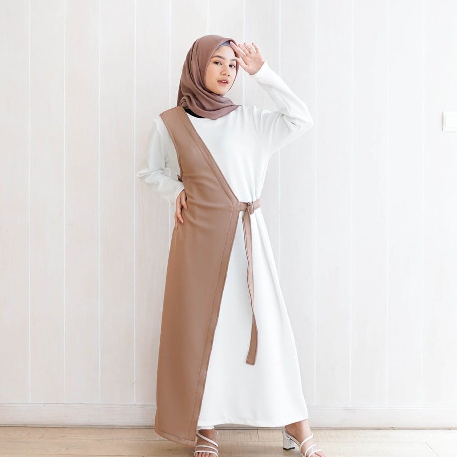 BEFAST - ZEC ROMPI MINAMI / Danisa Long Vest / Rompi Tali / Tunik Muslimah / Tunik Polos Kekinian / Tunik Terbaru 2021