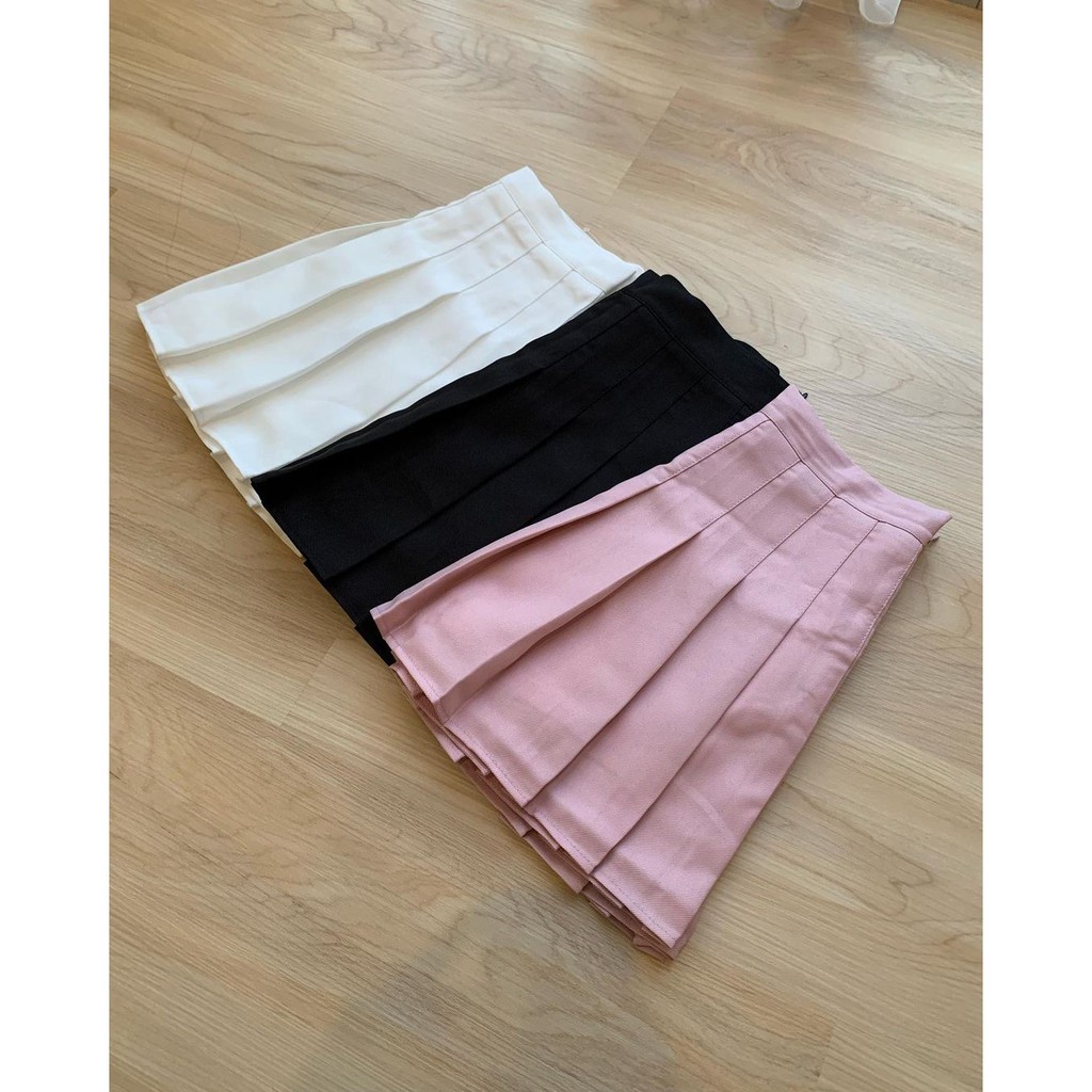 GirlWish Korean Mini Skort / Rok Pendek Korea / Rok Lipit / Mini Skirt Polos