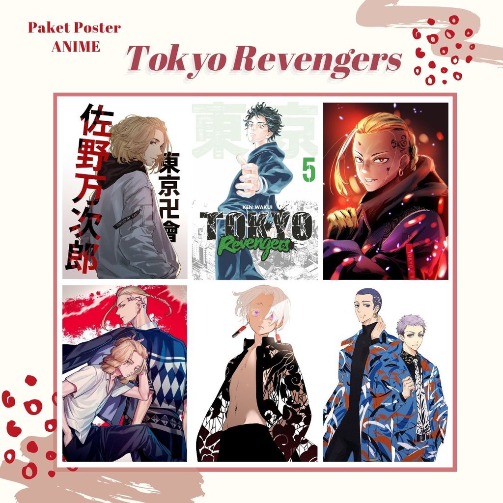 POSTER ANIME #1 (6 pcs) - BISA CUSTOM - POSTER DINDING - POSTER AESTHETIC - ANIME-Tokyo Revengers
