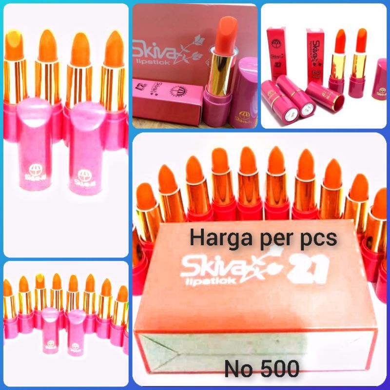 LIPSTIK SKIVA 21 WARNA 500 SERI PALING LARIS HARGA 1PCS WARNA AWET (skiva)