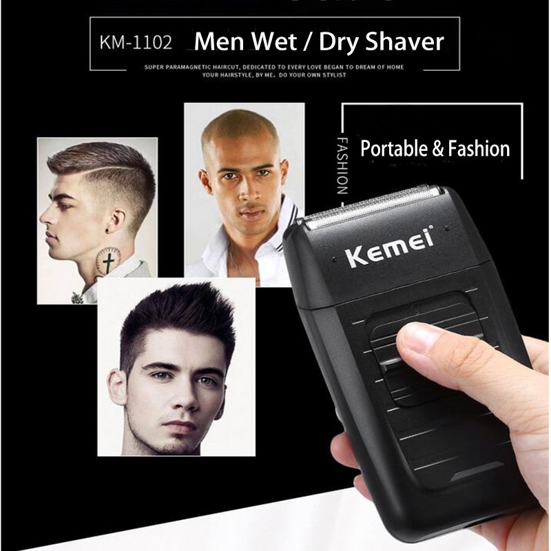 SHINE STAR - ( COD ) Kemei KM-1102 Alat Cukur Kumis /Jenggot Brewok Rambut -Recharger - Shaver Kemei KM 1102