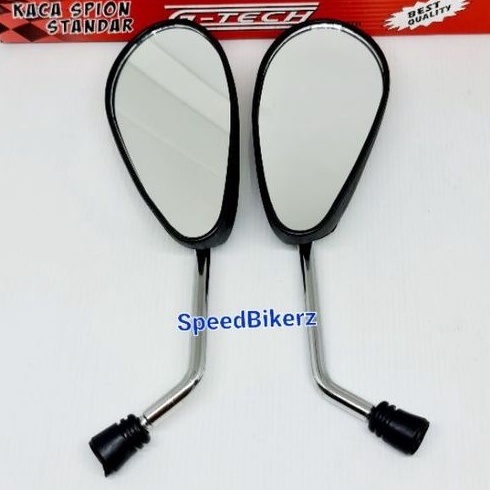 Spion Standar Satria Fu Gagang Crome Kaca Spion Standar Suzuki  Satria Fu gagang panjang 15cm besi crome