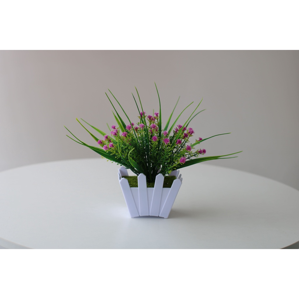 DODORY PT53 Pot Tanaman Hias Bunga Hias Plastik Ornamen Pot Bongsai Artificial Flower Decoration