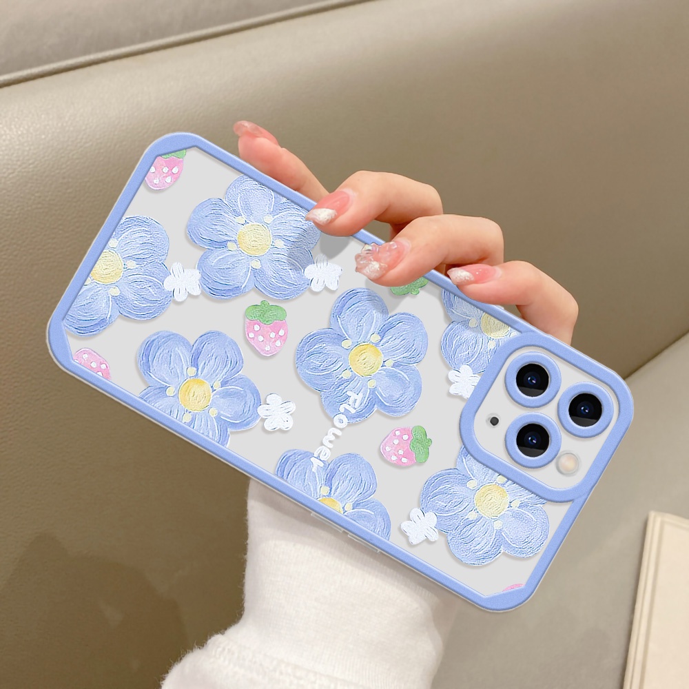 Soft Case Pelindung Lensa Kamera Shockproof Motif Butterfly Untuk iPhone 13 Pro Max 11 12 Pro X XS Max 7 8 Plus SE 2020