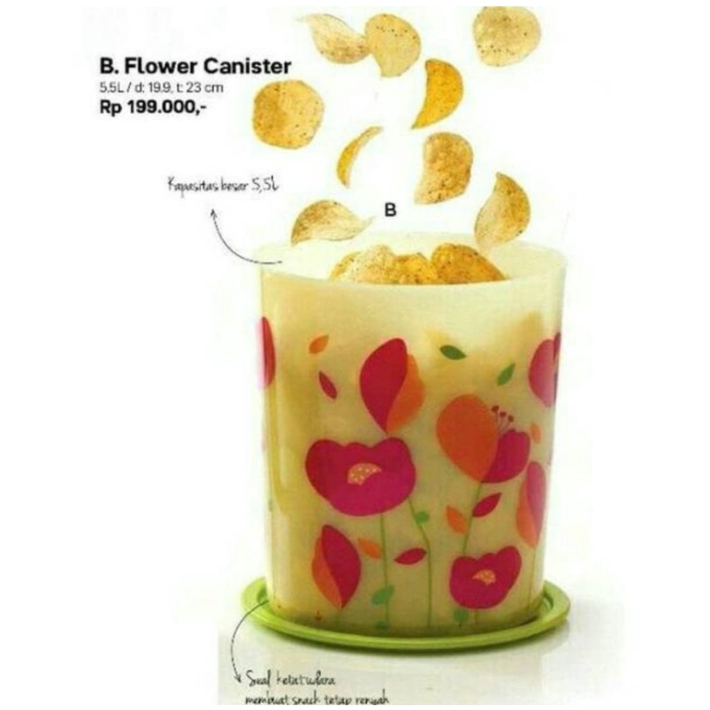 Tupperware Flower Canister (Toples Jajan)