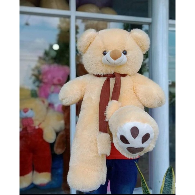 boneka beruang teddy bear syal telapak jumbo