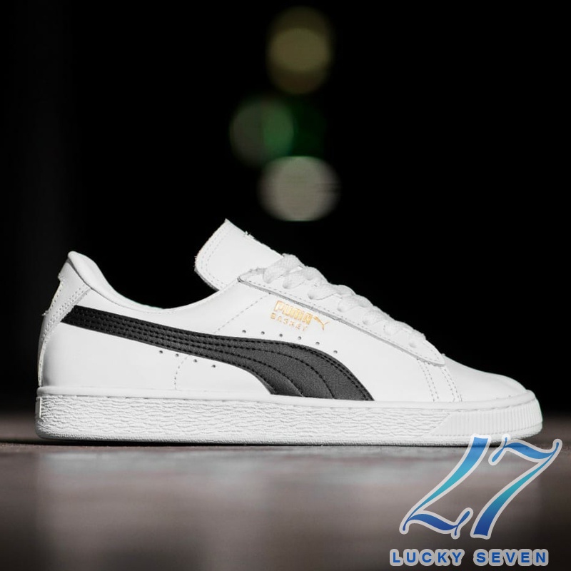 puma white black sneakers