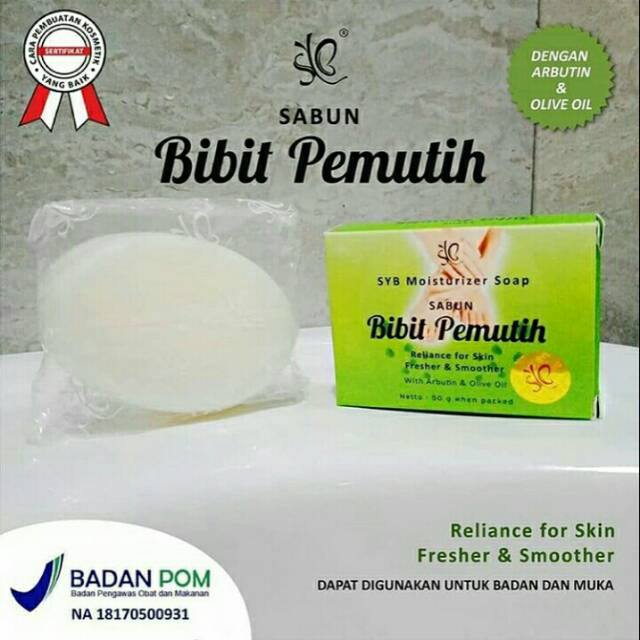 SABUN BIBIT PEMUTIH SYB BPOM SYB/ WHITENING SOAP BIBIT SYB ORIGINAL/ SABUN PEMUTIH BADAN