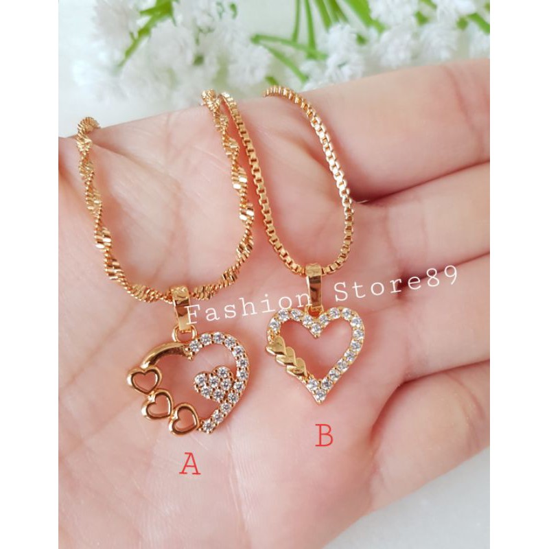 Xuping Love Kalung motif love unik simple elagant perhiasan lapis emas xuping impor