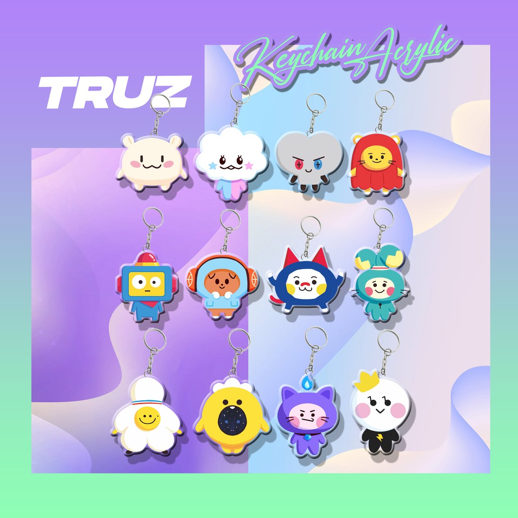 2 SISI GANCI KEYCHAIN ACRYLIC TREASURE TRUZ CHARACTER FANMADE