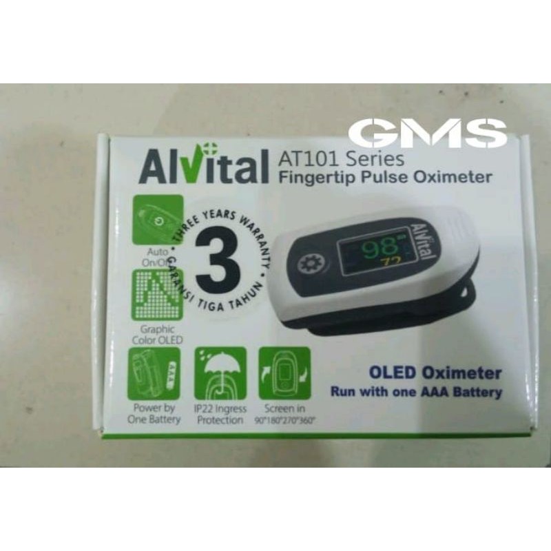 Pulse Oxymeter Alvital Type AT 101C / Pulse Oximeter Alvital Garansi 3 Tahun