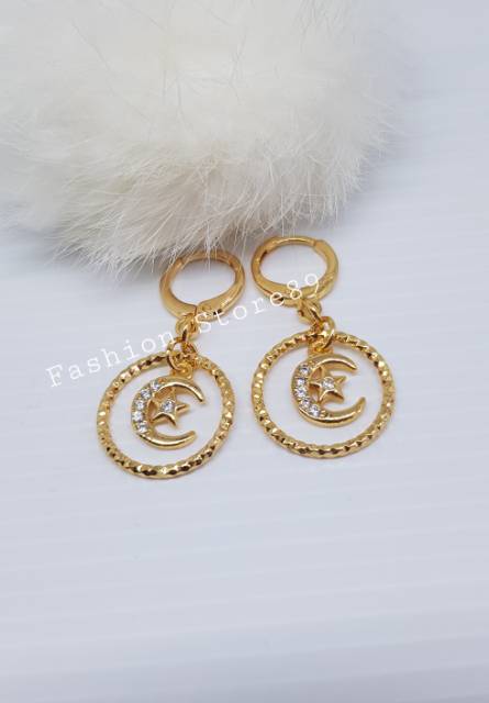 Anting bintang import xuping perhiasan lapis emas 18k / anting fashion jurai star import