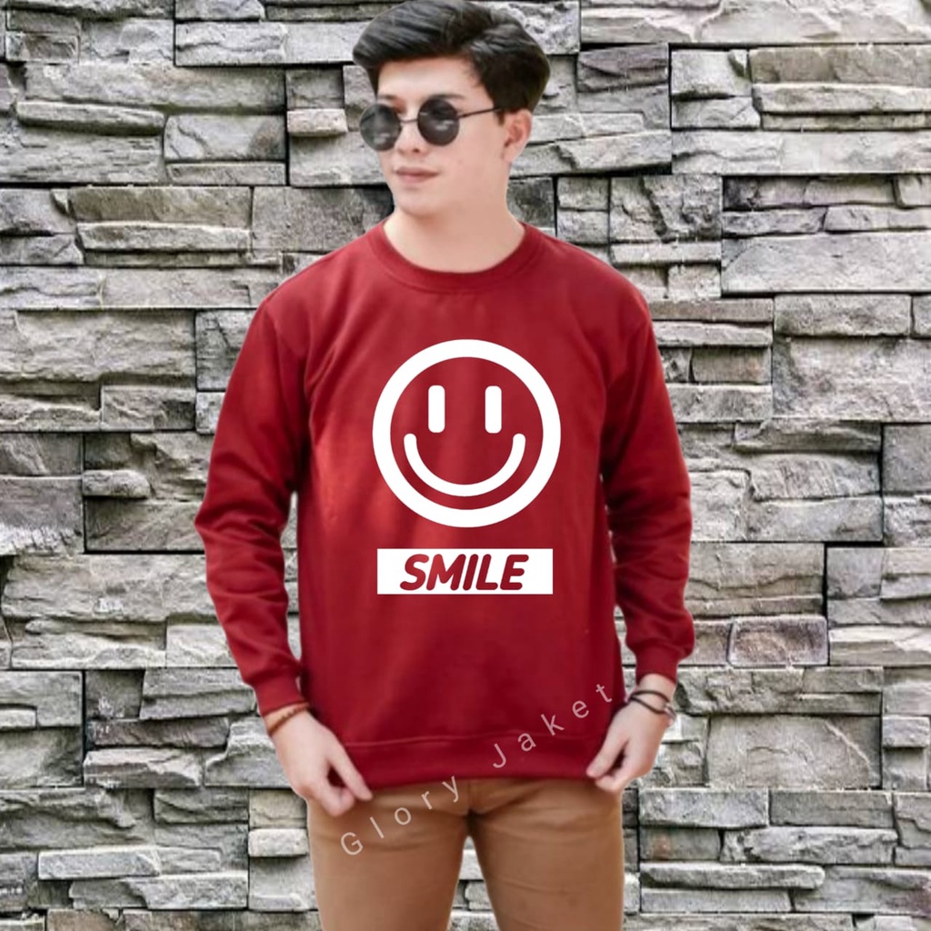 Sweater Crewneck Pria Wanita Semile Full Dada