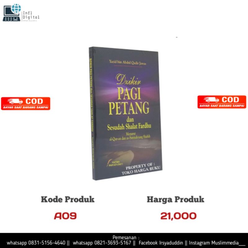 Buku manahj salaf || Dzikir pagi petang Ustadz Yazid Bin Abdul Qadir Jawaz - Pustaka Imam Asy-Syafi'