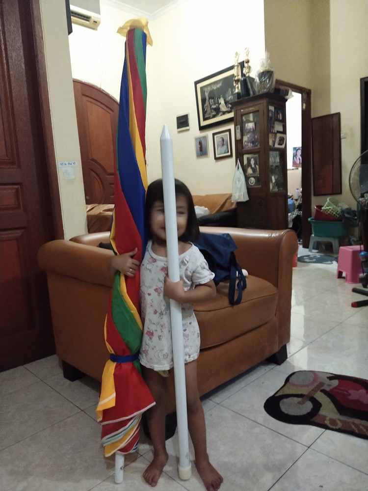 Payung Pantai Warna Pelangi Taman Cafe Tenda Pkl Lapak Jualan Dagang - Payung Tenda Parasol 240 Cm