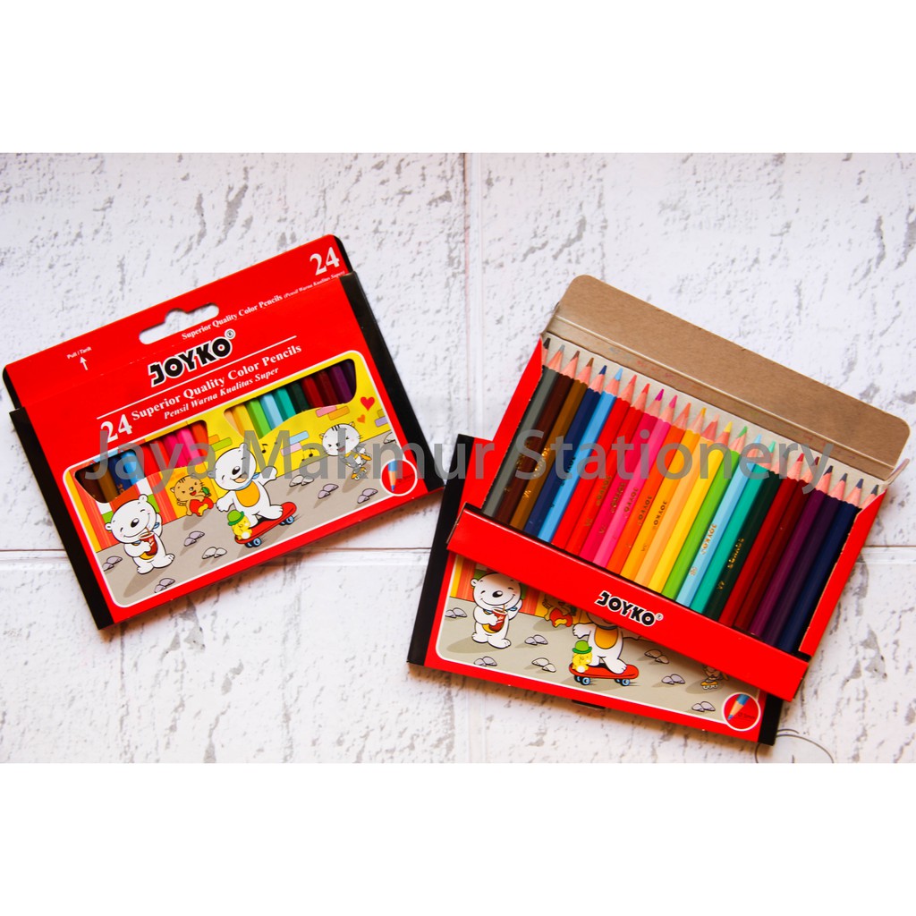 Pensil Warna Joyko 24 warna (Ukuran Pendek) CP-S24