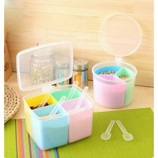 TEMPAT / BOX PENYIMPANAN BUMBU UNIK SERBAGUNA WARNA WARNI