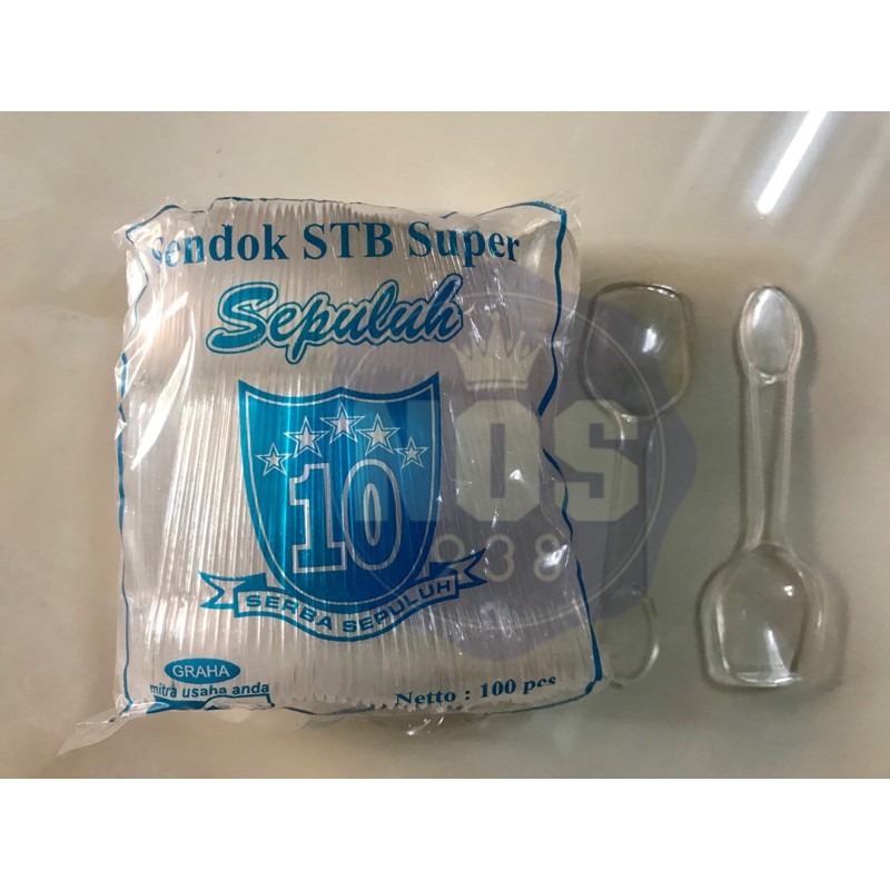 Sendok STB Super Puding Bening Mini isi 100pcs