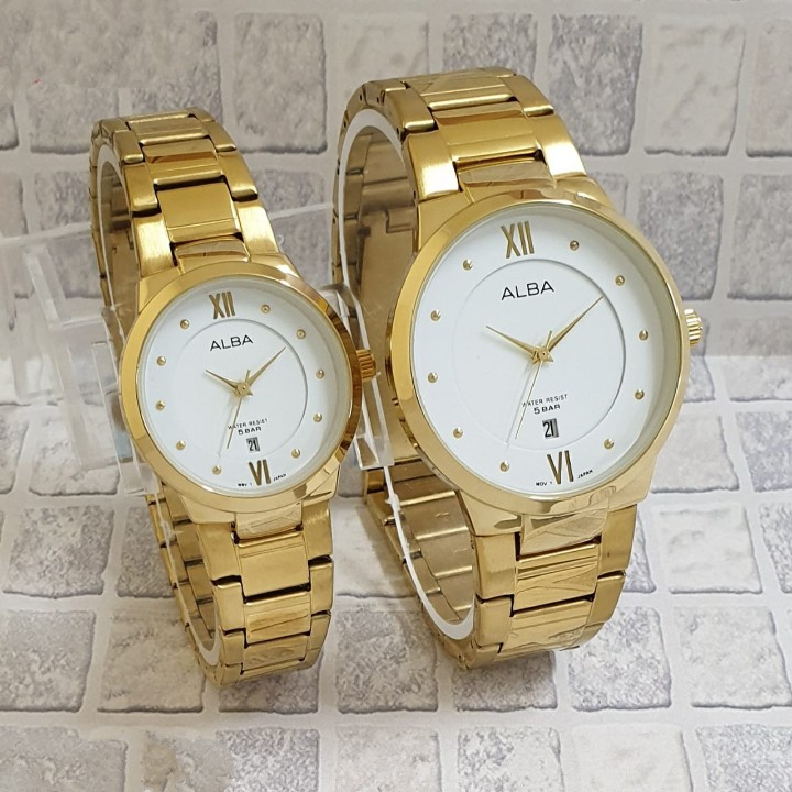 Jam tangan wanita ALBA tanggal aktif free box (bisa couple)