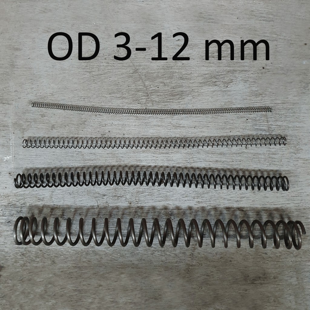 Per Hitam OD 3-12mm Coil Dia. 0.5/1/1.5/2/2.5mm Panjang 300mm Black Coil Spring Mould Mold 3 4 5 6 8